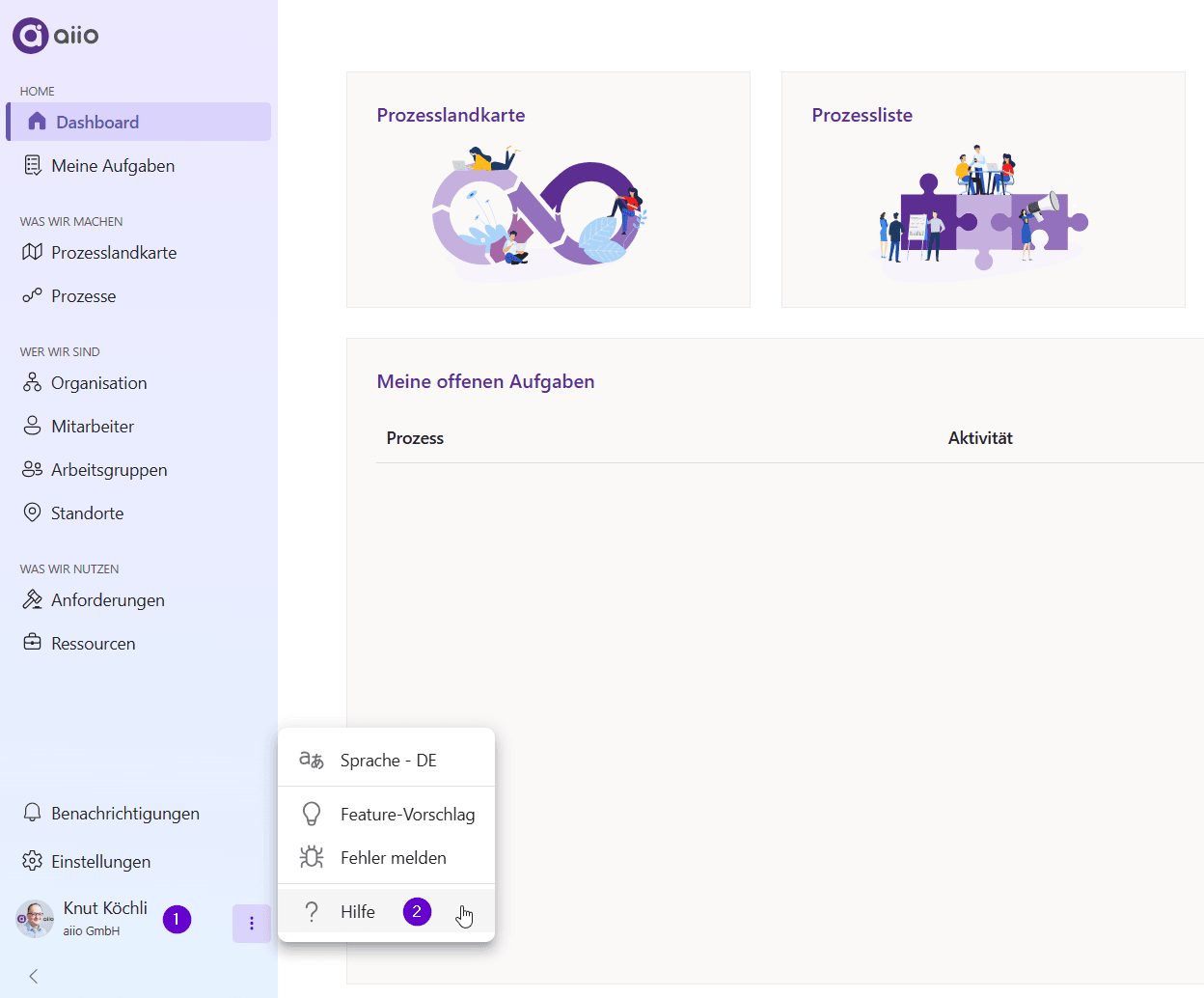Hilfe erhalten | aiio Documentation