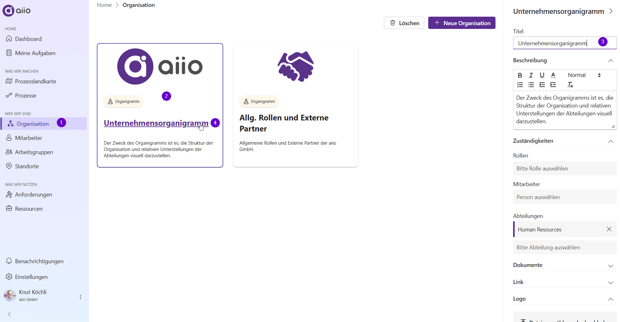 View and Download Org Charts | aiio Documentation