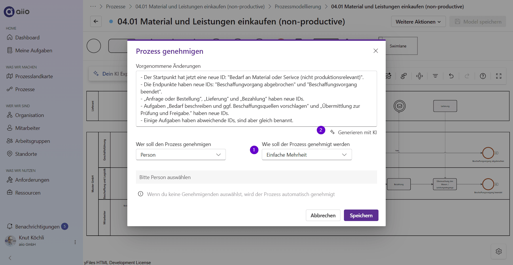 Approve Processes | aiio Documentation